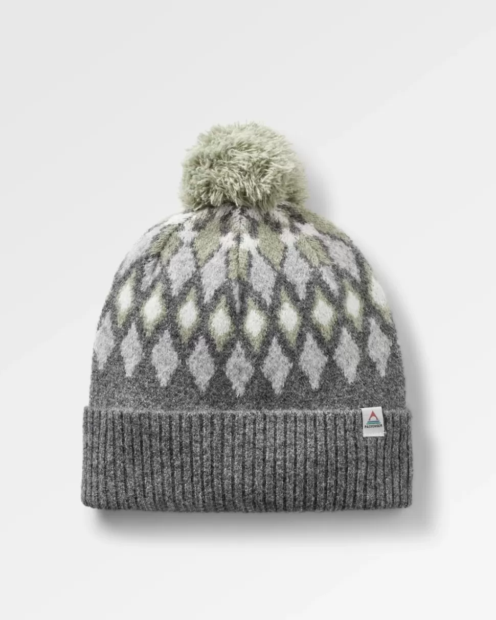 Hot Passenger Snowdrop Recycled Bobble Hat Grey Marl