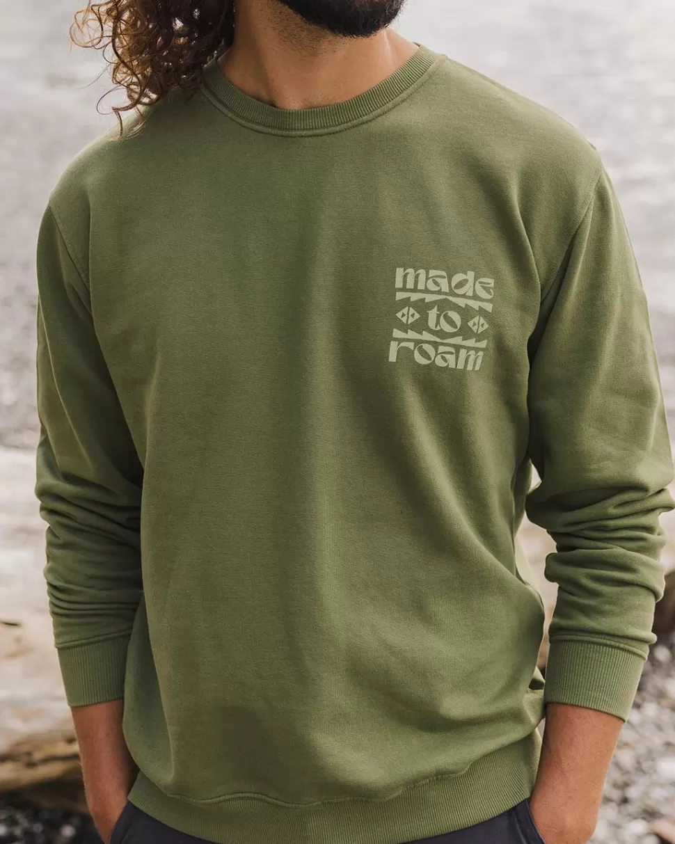 Cheap Passenger Sunrise Recycled Cotton Sweatshirt Loden Green