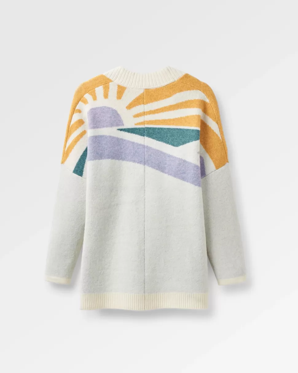 Outlet Passenger Sunsets Recycled Knitted Cardigan Marshmallow