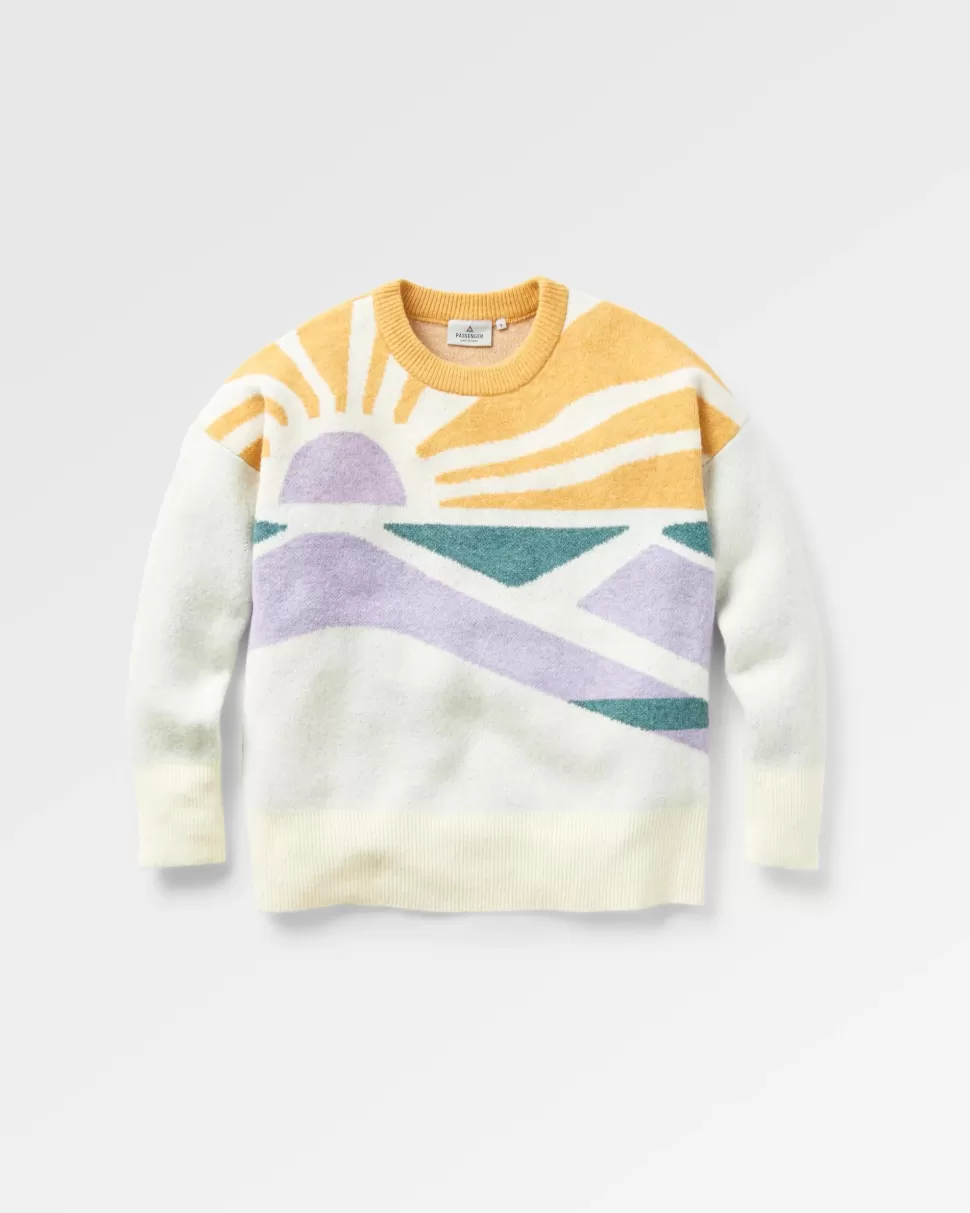 Store Passenger Sunsets Recycled Knitted Jumper Marshmallow