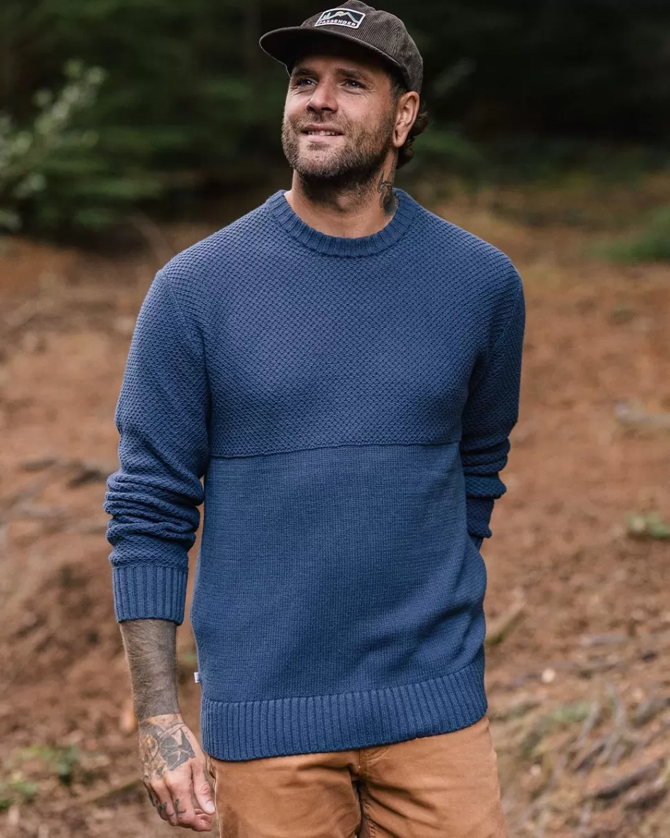 Hot Passenger Swell Knitted Jumper Dark Denim