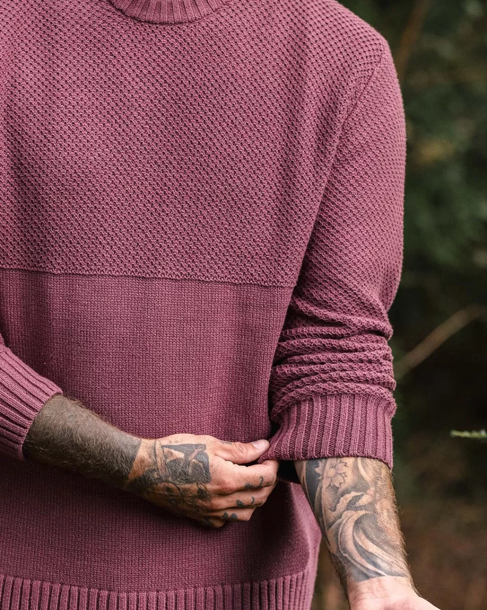 Shop Passenger Swell Knitted Jumper Crushed Berry