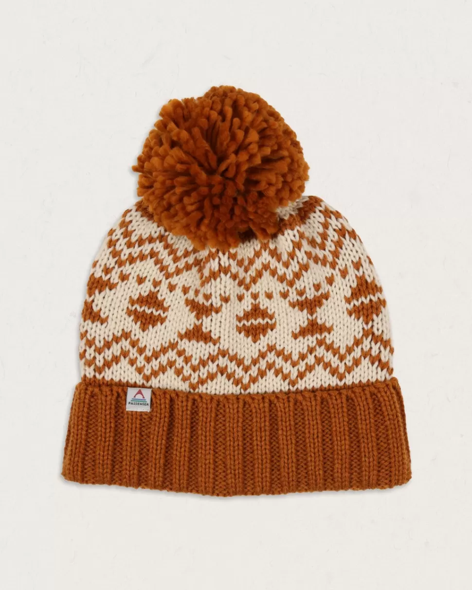 Outlet Floris van Bommel West Coast Recycled Bobble Hat Glazed Ginger