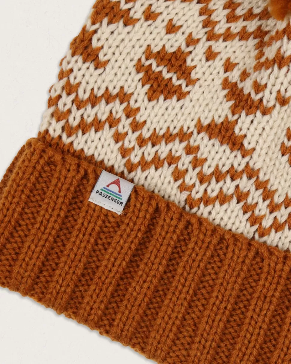 Outlet Floris van Bommel West Coast Recycled Bobble Hat Glazed Ginger