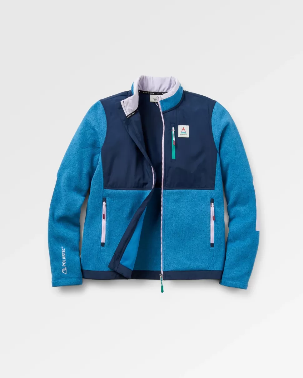 Clearance Passenger Wilder Recycled Polartec® Fleece Blue Steel Marl