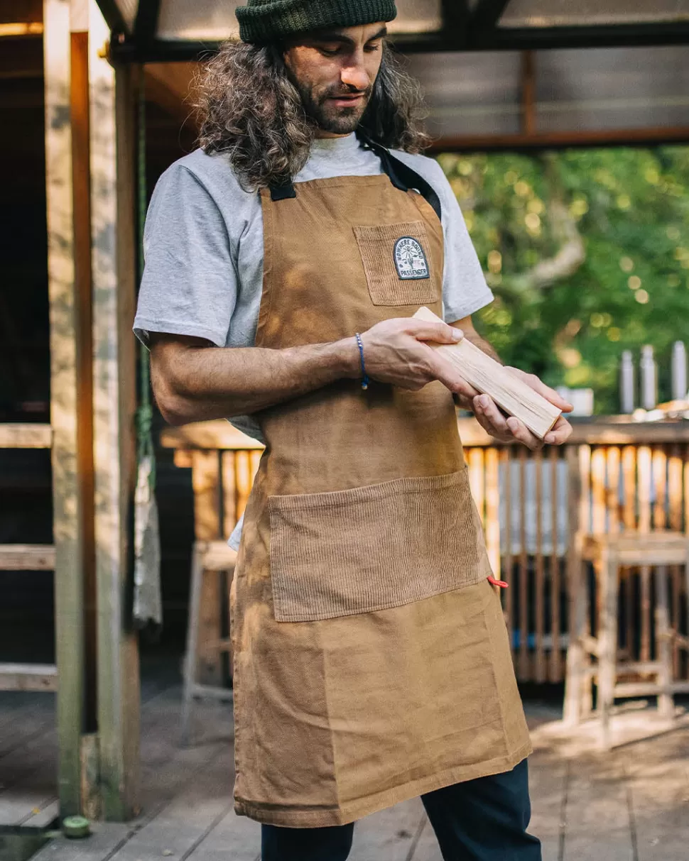 Hot Passenger Yard Organic Cotton Denim Apron Coconut